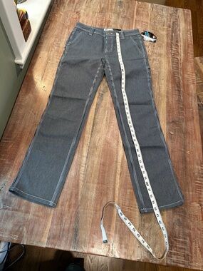 Dickies Navy and White Pinstripe Relaxed Fit Stretch Carpenter Pants